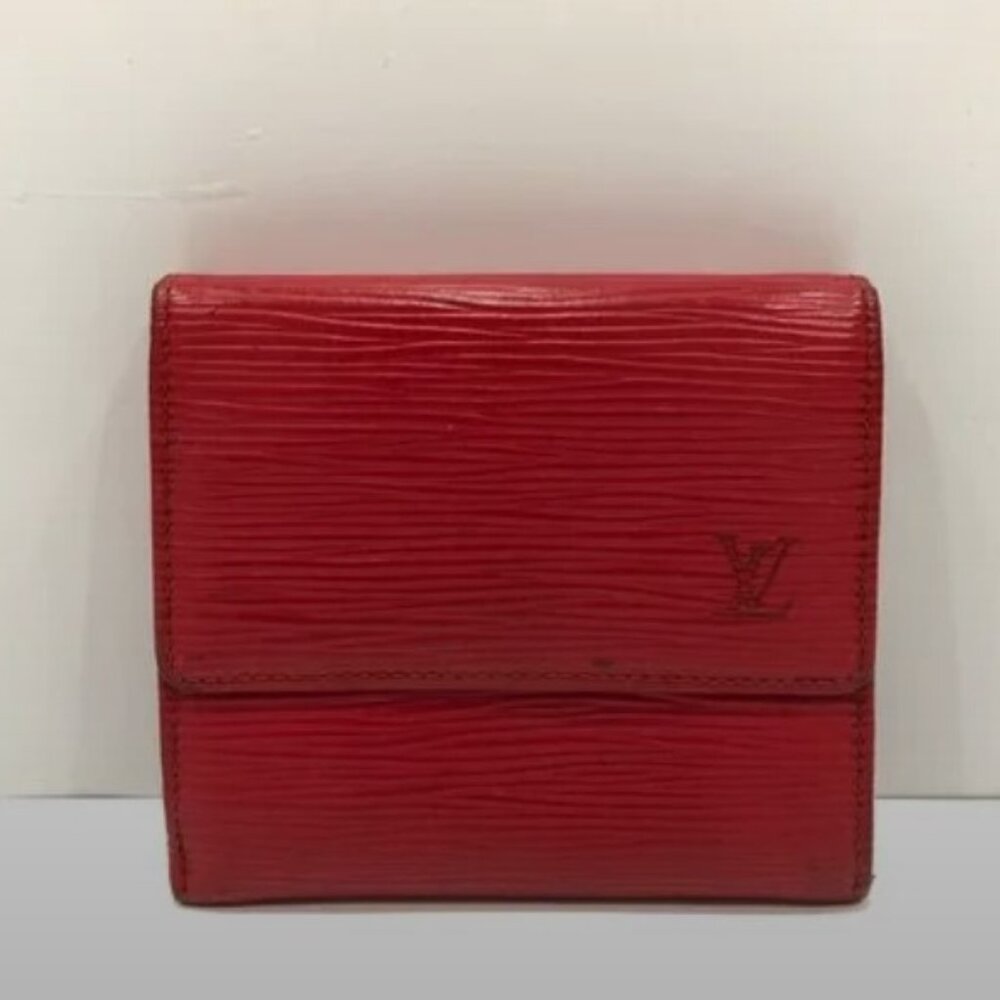 Louis Vuitton Red Epi Double Side Wallet (Gently used, Snap loose)